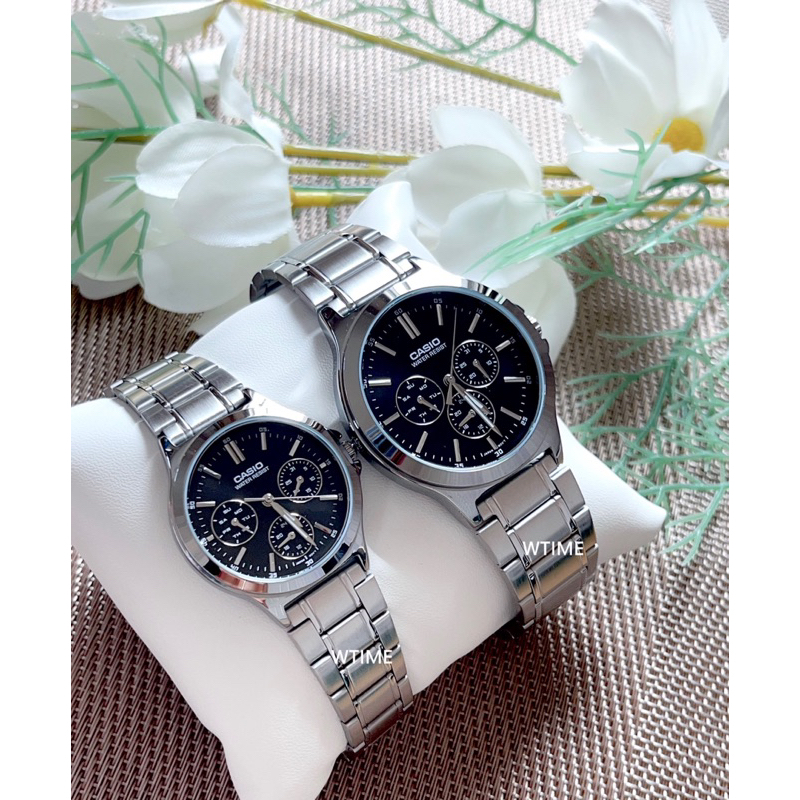 Casio ของแท้ รุ่น MTP-V300D-1A/LTP-V300D-1Aนาฬิกาคู่