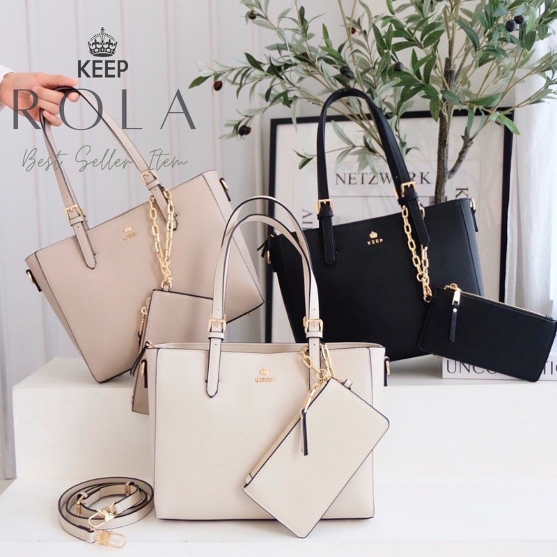 [ รุ่นขายดี ] KEEP ' Rola Tote Bag ' ( Signature Collection ) กระเป๋าทำงานใส่เอกสาร จุของได้เยอะ [มีบริการหลังการขาย]