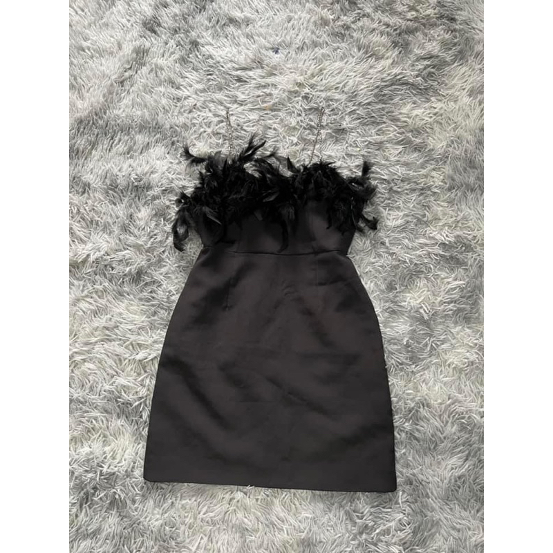 เดรสขนนก งานป้าย swan