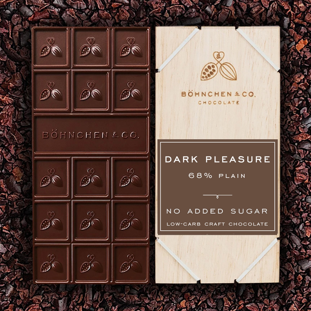 Böhnchen & Co. / Dark 68% Chocolate Plain /ดาร์ก 68% ช็อกโกแลตเพลน  NO ADDED SUGAR / KETO CHOCOLATE