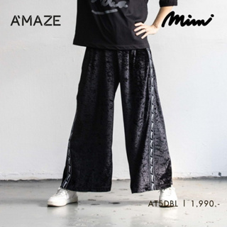 MIMI PANTS กางเกงขายาวสีดำ ลายมีมี่ (AT5DBL)