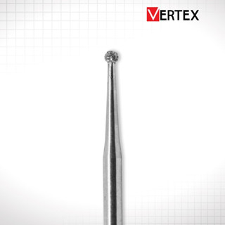 (VERTEX 1กล่อง5ตัว) Diamond Bur หัวกรอไดมอนด์ หัวกรอกากเพชร ทรง Round Bur #801L (Long shank)