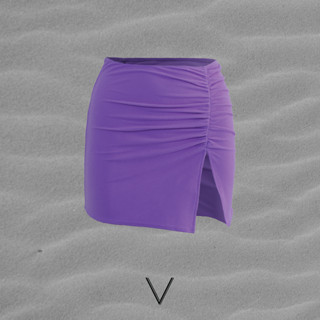 RESORT COLLECTION 2023 PURPLE MINI SKIRT กระโปรงสั้นสีม่วงใส่ทับชุดว่ายน้ำ