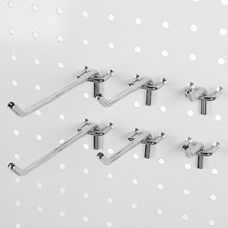 ตะขอแขวนของ pegboard (1ชุด= 3ชิ้น หนา 5.5 mm)ตะขอแขวนของ 2 ขา  ตะขอฮุกแขวนของ