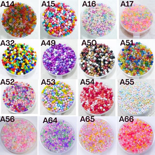 [A17-A32] ลูกปัดเม็ดทราย 3มิล 25g+ (800เม็ด+)
