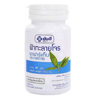 ฟ้าทลายโจร Yanhee Fartab  ยันฮี 60 เม็ด  ขนาด 250 mg