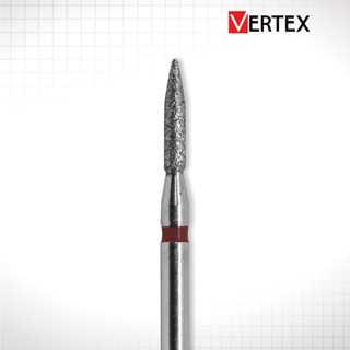 (VERTEX 1กล่อง5ตัว) Diamond Bur หัวกรอไดมอนด์ หัวกรอกากเพชร ทรง Flame – 861 Standard