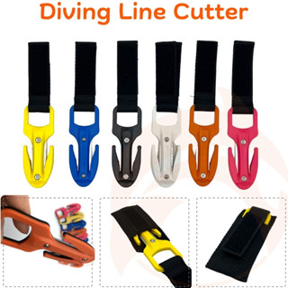 Diving Line Cutter มีดพกสำหรับนักดำน้ำ พร้อมใบมีดสำรองอีก 2 ใบ สำหรับตัดเชือกหรือแห อวน