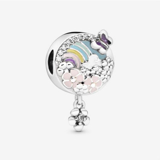 [พร้อมส่ง สินค้าแท้ 💯] Pandora Rainbow and Flower Dangle Charm