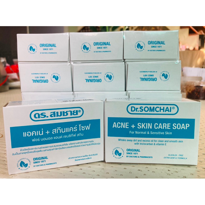 Sale❤️‍🔥Dr.Somchai Acne+Skin Care Soap สบู่ ดร.สมชาย แอคเน่ + สกินแคร์ โซฟ