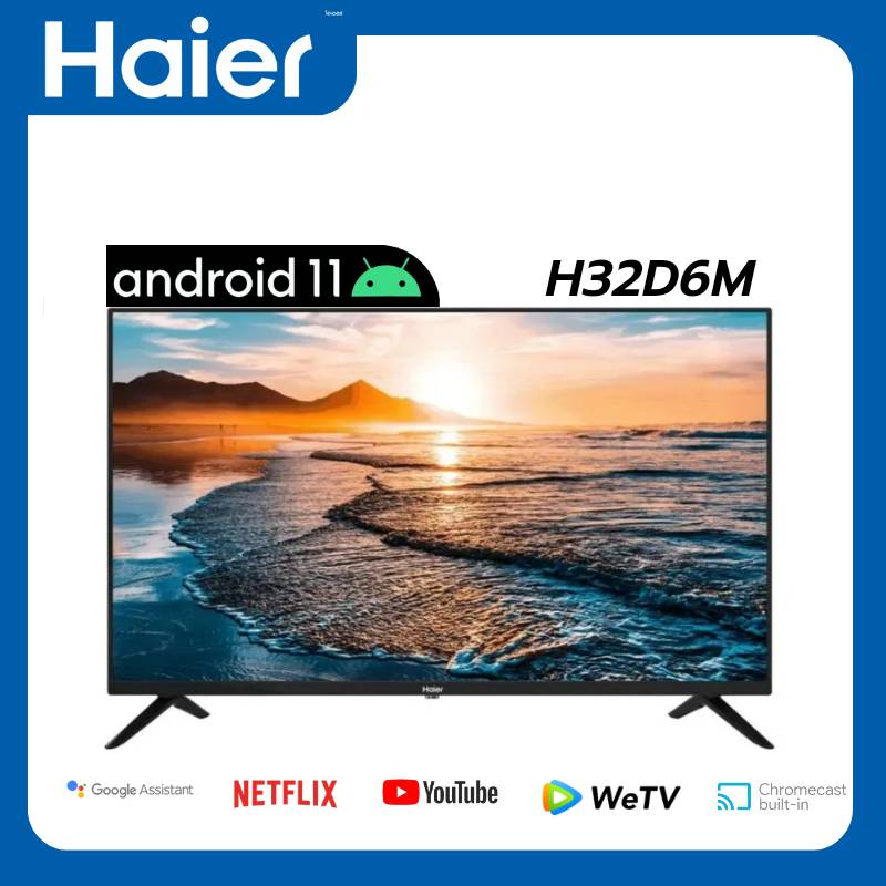 HAIER ANDROID TV HD LED สมาร์ททีวี 32นิ้ว รุ่น H32K66G Plus (รับประกันษูนย์ 3ปี)