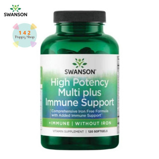 วิตามินรวม Swanson Premium High Potency Softgel Multi Vitamin &amp; Mineral/ Iron Free/ 120 Softgels