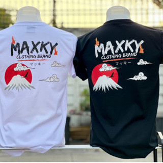 เสื้อยืดสกรีนหน้าหลัง ลาย maxky Japan