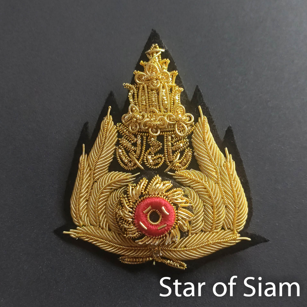 หน้าหมวก​หม้อตาล​ ทบ​ ทหารบก​ สัญญาบัตร​ ปักดิ้น​