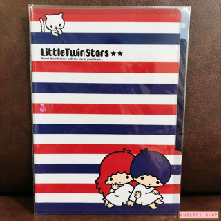 แฟ้ม A4 ลาย Little Twin Stars Tricolor แยกใส่เอกสารได้ 5 ช่อง