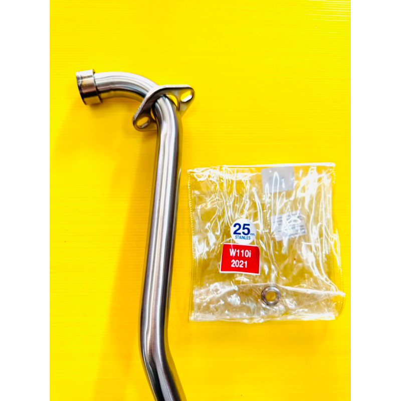 คอท่อ wave110i led ปี2021 25mmเลสppspeed คอท่อเลส wave110i ledปี2021 ท่อหน้าเลส wave110i ledปี2021 ค