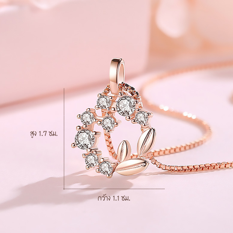 nnjew สร้อยคอ รุ่น Chrysanthemum Flower Necklace สี Rose รูปที่ 3