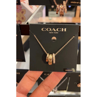 พร้อมส่ง แท้ 🇺🇸💯% New Coach สร้อยคอ Signature Rondell Necklace (CI902) Gold สีทอง