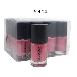 N90-24 : Preciosa Nal Color ยาทาเล็บเจล แบบไม่ต้องง้อเครื่องอบ Set 24 สีเดี่ยว (ยกเซ็ต 12 ชิ้น) ราคาส่งถูกๆ W.650 รหัส N