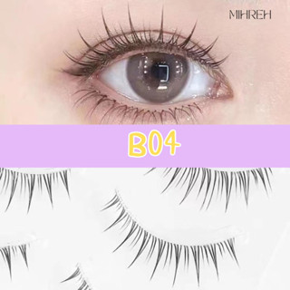 [4008](พร้อมส่ง) ขนตาปลอมสไตล์เน็ตไอดอล  เบอร์ B04 บรรจุ 5 คู่