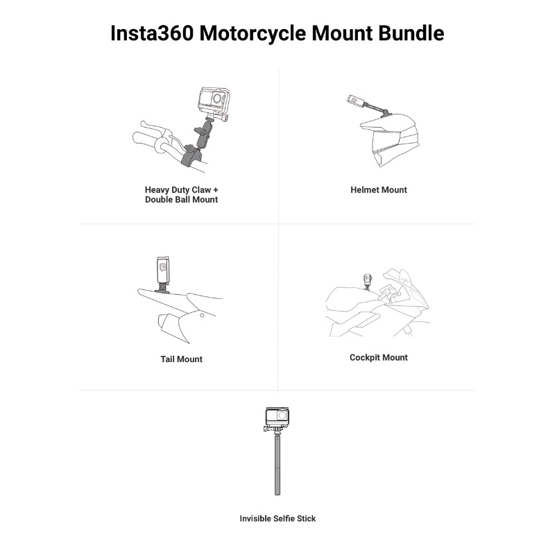 Insta360 Motorcycle Mount Bundle รับประกันศูนย์ไทย 1 ปี