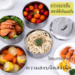 7ro หนาจริงเกรด304 ไร้สนิมให้บาดใจ ปิ่นโตสแตนเลส ปิ่นโตใส่อาหาร ปิ่นโตเก็บอุณหภูมิ 5ชั้น 4ชั้น 3ชั้น มั่นใจสะอาดปลอดภัย