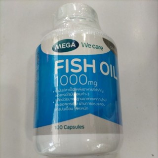 Mega wecare Fish oil 1000mg.100 Capsules. น้ำมันปลา 1000 มก. สินค้าพร้อมส่ง