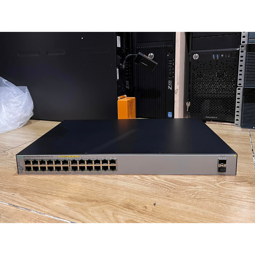 hpe 1920s jl385a gigabit PoE สวิทมือสองพร้อมใช้งาน