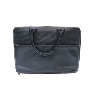 กระเป๋าถือ​ dunhill​ black carbon leather briefcase bag ของแท้