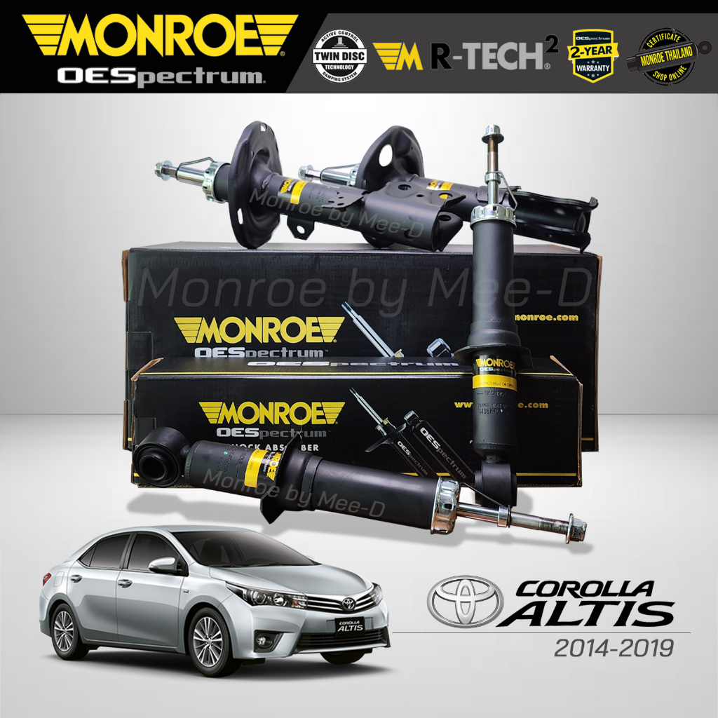 MONROE โช๊คอัพ TOYOTA  ALTIS อัลทิส ปี 2014-2019 รุ่น OESpectrum (R) 744296SP / (L) 744297SP / (RR) 744087SP