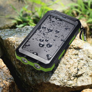 Portable External 20000mAh Waterproof Solar Charger Dual USB Battery Power Bank LED2X Dual แบตสำรอง พลังงานแสงอาทิตย์