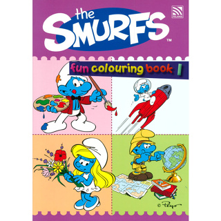 สมุดภาพระบายสี The Smurfs Fun Colouring Book 1