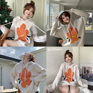 พร้อมส่ง🍑 เสื้อ เสื้อแขนยาว สไตล์เกาหลี สเวตเตอร์ เสื้อน่ารัก เนื้อผ้าใส่สบาย ดูดี เสื้อฮู้ด ตัวนี้เป็นเอฟวรี่เดย์ลุค