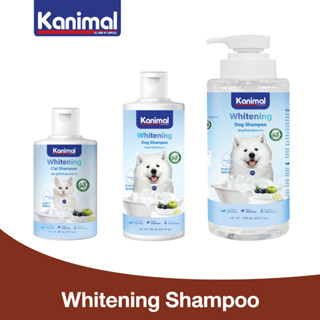 Kanimal Whitening Shampoo แชมพูสุนัข แชมพูแมว สูตร Whitening ขจัดคราบเหลือง บำรุงผิวหนังและเส้นขนให้เงางาม