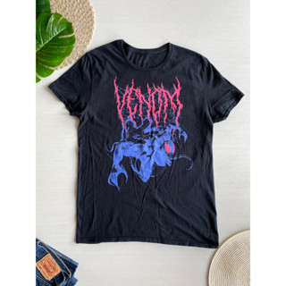 เสื้อยืด Marvel ลาย Venom สีดำ ลายเต็มๆ สภาพใหม่มาก Size L