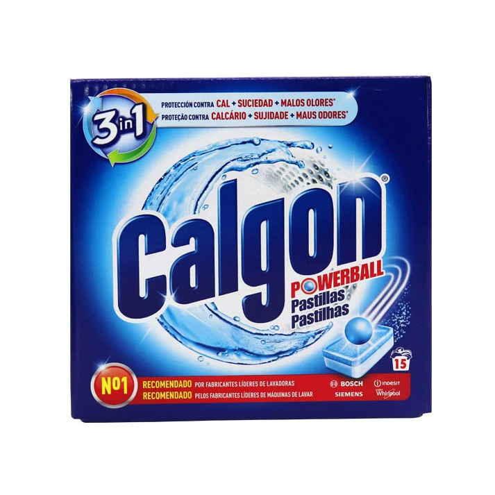 เครื่องซักผ้า Calgon เครื่องซักผ้า 3 in 1 เม็ดทำความสะอาดเม็ดฟู่สำหรับทำความสะอาดขจัดคราบตะกรันฆ่าเช