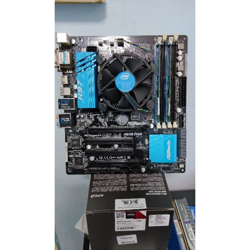 ชุดเซ็ทi5 4670k+ h97m pro4 + ram 4x4/1600 ไม่มีกล่องประกันร้าน1เดือน
