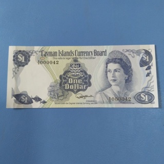 ธนบัตร Cayman Islands 1 dollar 1971 ไม่ผ่านใช้