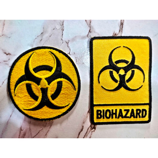 ตัวรีดติดเสื้อ Biohazard อาร์มรีด อาร์มปัก ตกแต่งเสื้อผ้า หมวก กระเป๋า แจ๊คเก็ตยีนส์ Hipster Embroidered Iron On Sew on