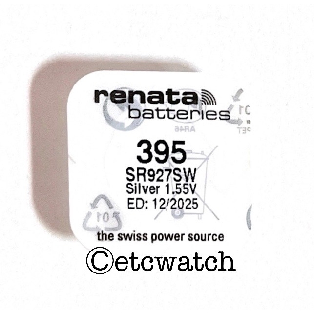 พร้อมส่ง&gt; ถ่านกระดุม Renata 395 SR927SW Silver 1.55V Swiss Made สำหรับ GAC-100 GAC-110