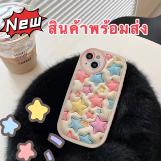 🖤ส่งจากไทยใน24ชม.🖤y2k style เคสไอโฟน 14 13 12 11 Pro Max เคส iPhone 11 3D ดาว พกง่ายๆ การป้องกันการตก Case