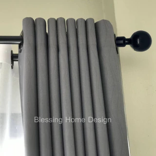 BS HOME รางม่านสีดำ 1 ชั้น หัวกลมล้วน ดีไซน์สวย วัสดุเกรดพรีเมี่ยมมาพร้อมอุปกรณ์ครบชุด (จัดส่ง 2-3 วัน)