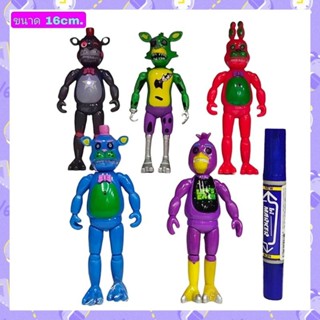 โมเดลไฟว์ไนท์ แอด เฟรดดี้ FNAF 5ตัว สูง 16cm.