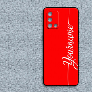 เคส OPPO A74 4G เคสพิมพ์ชื่อลายเซ็น ใส่ชื่อตัวเองได้ สีสันสดใส ขอบนิ่ม TPU