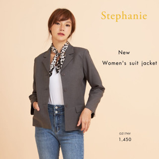 Stephanie เสื้อแจ็คเก๊ต แขนยาว สีเทาเข้ม (OZ17NV)