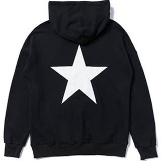 FEAR OF GOD ESSENTIALS STAR HOODIE (BLACK)