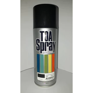 TOA สีสเปรย์อเนกประสงค์ FLAT BLACK เบอร์ 21 สีดำด้าน ขนาด 400CC.