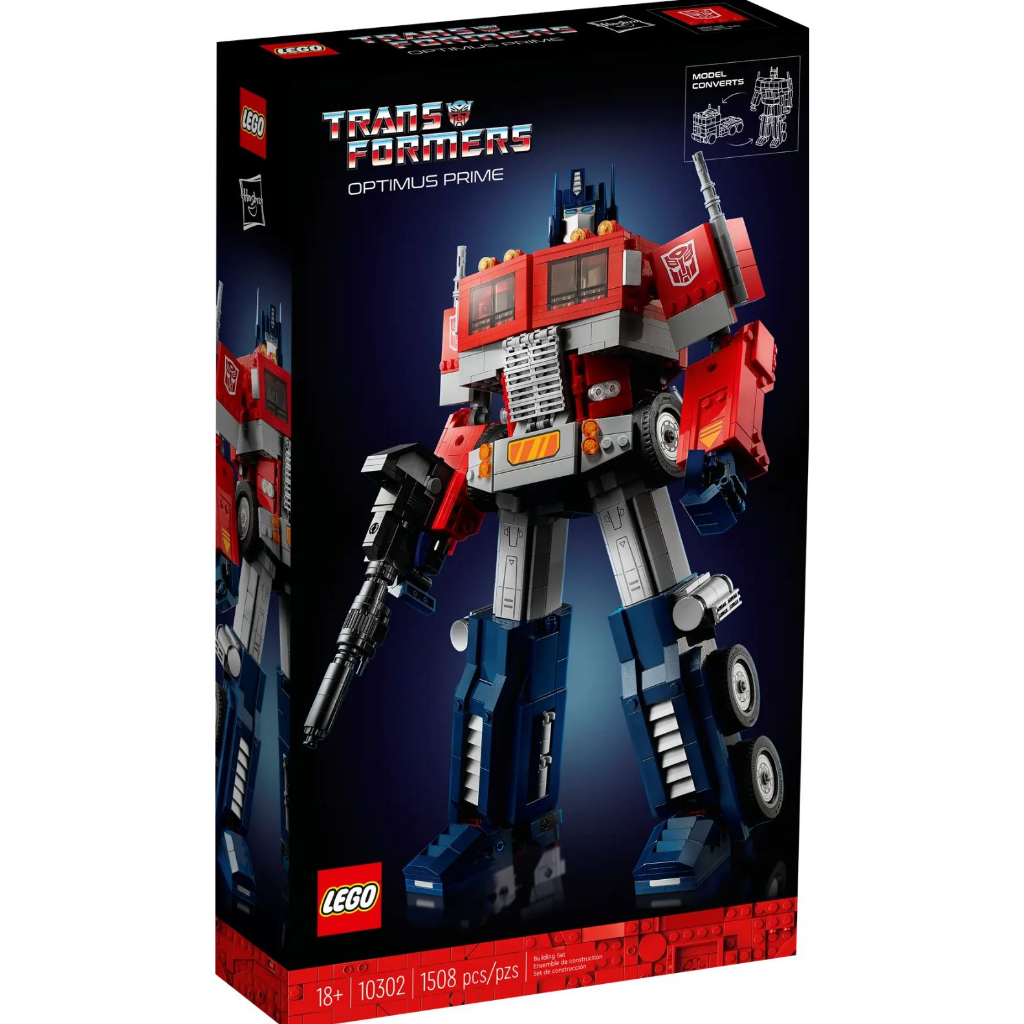 LEGO Icons Optimus Prime  Transformers Figure Set 10302