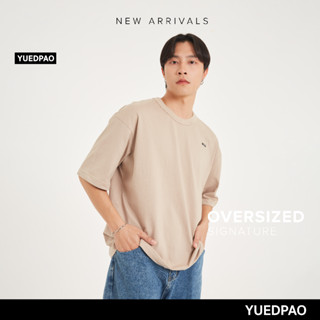 Yuedpao No.1 เสื้อยืด Signature Oversize Summer ผ้าหนาทรงสวย ยับยากรีดง่าย รับประกันไม่ย้วย 2 ปี เสื้อยืด สี Tan