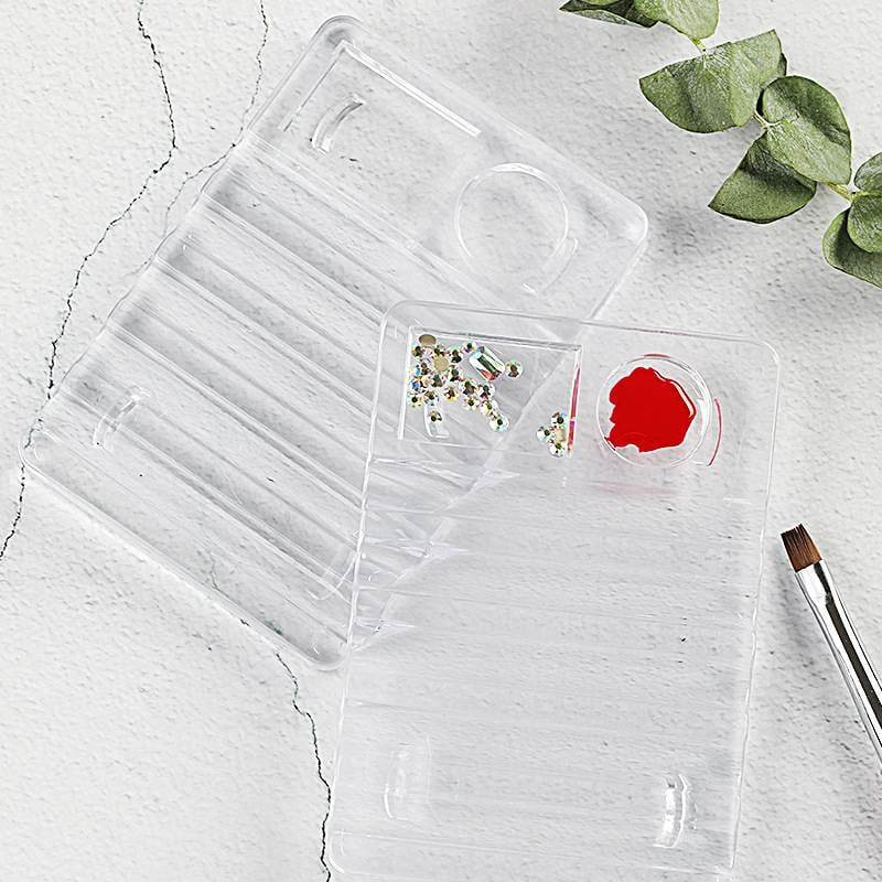 จานสี จานสีพลาสติก จานใส่สีอะคริลิค ที่วางพู่กัน สีใส